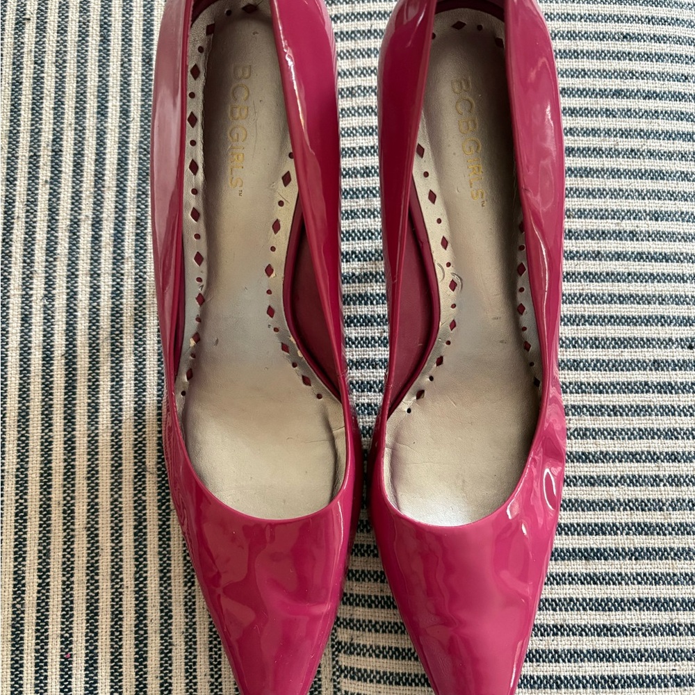BCBGirls Fuchsia Patent Heels